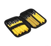 Set di 30 strumenti per l'estrazione dei perni automobilistici per la risoluzione efficiente dei problemi di connettori elettrici e cablaggi (giallo)
