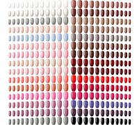Set di 30 unghie finte quadrate medie, a ballerina, a pressione, tinta unita, lucide, copertura completa, per donne e ragazze, per fai da te (colori carini)
