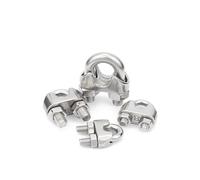 Set di 304 clip a U in acciaio inox, 1/4/10 morsetti da M2 a M12 mm, con bulloni, argento anti-corrosione per hardware marine, outdoor e Household (10 pezzi, M3)