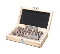 Set di 32 blocchi di calibro in acciaio con dimensioni metriche standard, temprati per misurazioni e calibrazioni dimensionali affidabili (livello 0)