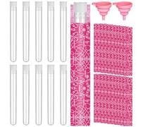 Set di 32 boccette segrete per tamponi, in plastica trasparente, riutilizzabili, con involucri per tamponi e imbuti pieghevoli in silicone, contenitori segreti per crociere, concerti, sport all'aria