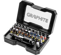 Set di 32 inserti esagonali con porta inserti magnetico e adattatore quadro 1/4&