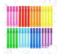 Set di 32 mini bolle di sapone, 8 colori, per feste per bambini | Plastica di alta qualità, inodore e sicura. Ideale per il compleanno dei bambini, per feste e divertimento all'aperto