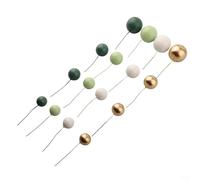 Set di 32 palline decorative per torte con design plug-in per torte di compleanno, matrimonio e feste, in schiuma e filo, 20 x 20 x 4,5 cm, colori assortiti (verde/blu/nero oro/rosso/rosa/viola