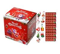 Set di 32 portachiavi per l'avvento di Natale, con design puro e snowmen | Small Keychain Charm per backpack, purse, veleno, puggage, telefono, borsa a mano, auto