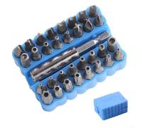 Set di 33 punte per cacciavite di sicurezza esagonali per chiave torx, 33 pezzi