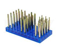 Set di 34 bastoncini dopstick ad alta precisione, diametro 6 mm, lunghezza 65 mm, con perni di posizionamento, 12L14, strumento per smerigliatura sfaccettatura pietra elettroplaccata, include scatola