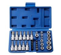Set di 34 chiavi a bussola Torx Bit: inserti PRITOK e set di punte esagonali | E4-E20 dado | T10-T60