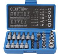 Set Di 34 Chiavi a Bussola Torx E4-E20 T10-T60 Femmina Maschio Inserti Chiave