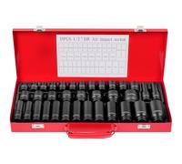 Set di 35 bussole da 1/2", 6 punti, 8-32 mm, metriche profonde, per auto, garage