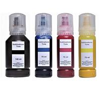 Set di 350 ml Inchiostro a sublimazione compatibile con Epson Ecotank 104 per EcoTank ET-1810 2710 2711 2712 2714 2715 2720 2721 2726 2810 2811 2814 2815 2820 2821 2825 2826 4700 4800