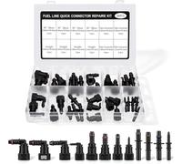 Set di 36 connettori per tubo della benzina, connettori dritti e angolari, compatibili con 9,89 mm, 9,49 mm, 7,89 mm, 6,3 mm, per auto, moto, barca, ID8 mm, ID6 mm