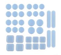 Set di 36 cursori blu per mobili, con forme miste, tra cui design rotondo, quadrato e rettangolare, per una facile installazione su divani, sedie e armadi
