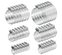 Set di 36 Fascette Stringitubo, Regolabili Acciaio Inox, per Tubi di Gas Domestici, e Dell'acqua, Serbatoi, Tubi Automobilistici (6-51 mm)