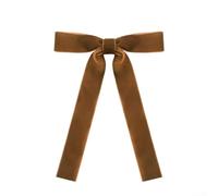 Set di 36 fiocchi in velluto per albero di Natale con lacci dorati, per decorare alberi, ghirlande e altro (curry scuro)