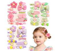 Set di 36 forcine per capelli, accessori per capelli per neonati e ragazze, design antiscivolo, adatto per bambine, neonati e bambini, scelta regalo ideale (verde, rosa, viola)