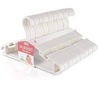 Set di 36 grucce per Vestiti per Bambini in plastica, per riporre Vestiti, per la Lunghezza di 27 cm, Colore: Bianco