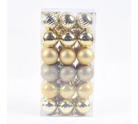 Set di 36 palline decorative per albero di Natale, adatte per tutte le esigenze di vacanza (oro)