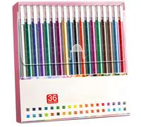 Set di 36 penne gel glitterate metallizzate per diari e progetti artistici, flusso di inchiostro liscio per scrivere e disegnare