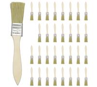 Set di 36 Pennelli Piatti da 25 mm con Manico in Legno per Vernici e Tinture - Pennello per Pittura Professionale