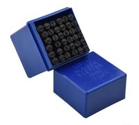Set di 36 punzoni a forma di lettere e numeri, in acciaio al carbonio da 5 mm, per metallo, pelle, legno, artigianato fai da te con scatola portaoggetti, simboli A-Z 0-9