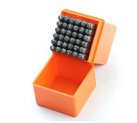 Set di 36 punzoni alfanumerici in acciaio inox da 2-5 mm, con foro per numeri, lettere, marcatura e incisione su metalli (4 mm)