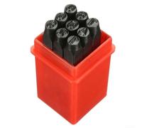 Set di 36 punzoni con numeri dell'alfabeto mar, in metallo e acciaio, per metallo, pelle, legno, gioielli, artigianato, acciaio al carbonio temprato, lettere (4 mm)