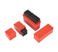 Set di 36 punzoni in metallo con lettere e numeri dell'alfabeto, per metallo, pelle, legno, gioielli, fai da te, acciaio al carbonio temprato Mar (6 mm)