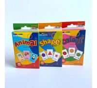 Set di 36 schede didattiche per l'apprendimento precoce dell'inglese per neonati e bambini piccoli - colori, tempo, forme, animali, frutta, verdura, parti del corpo, cibo, ausilio visivo educativo Tag