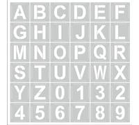 Set di 36 stencil con lettere dell'alfabeto da 10 cm, modelli ad incastro per la combinazione di caratteri, perfetti per cartelli, cartelli stradali, artigianato fai da te