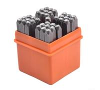 Set di 37 timbri in metallo con lettere e numeri a forma di cuore, 3 mm, in acciaio al carbonio temprato, strumenti per gioielli, pelle, metallo e legno, progetti fai da te, con custodia organizzata