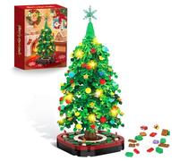 Set di 371 blocchi di Natale con luci a LED, Creative Xmas Tree Toy Bricks, DIY Holiday Building Toys & Christmas Decorations for 12+ Year Old Boys and Girls