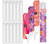 Set di 38 flaconi per tamponi da donna, include 12 boccette in plastica, 24 sacchetti e 2 imbuti, contenitori segreti a prova di perdite per alcolici per crociera, concerti, eventi sportivi, feste