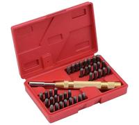 Set di 38 punzoni da 3 mm in pelle con lettere e numeri in metallo, con manico in metallo per timbratura su tela e pelle, set in rilievo
