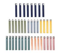 Set di 38 utensili da tornitura con punte in carburo, kit di utensili da taglio per tornio con punte in carburo C-6, 7 tipi tra cui C, AL, AR, E, BR, BL e D, adatti a torni (1/4 pollici)
