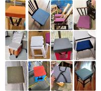 Set di 4/2/1 Cuscino per sedia cucina in memory foam rimovibile spesso 3/5/8cm 25/28/30/35/40/45/50cm, cuscino antiscivolo, per sedie da pranzo,ufficio,Esterno,Giardino,Soggiorno(C,2PCS-40X40X3CM)