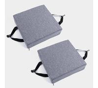 Set di 4/2/1 Cuscino per sedia cucina in memory foam rimovibile spesso 3/5/8cm 25/28/30/35/40/45/50cm, cuscino antiscivolo, per sedie da pranzo,ufficio,Esterno,Giardino,Soggiorno(K,2PCS-30X30X3CM)