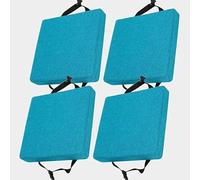 Set di 4/2/1 Cuscino per sedia cucina in memory foam rimovibile spesso 3/5/8cm 25/28/30/35/40/45/50cm, cuscino antiscivolo, per sedie da pranzo,ufficio,Esterno,Giardino,Soggiorno(Large,4PCS-40X40X5CM)