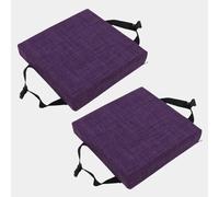 Set di 4/2/1 Cuscino per sedia cucina in memory foam rimovibile spesso 3/5/8cm 25/28/30/35/40/45/50cm, cuscino antiscivolo, per sedie da pranzo,ufficio,Esterno,Giardino,Soggiorno(H,2PCS-28X28X8CM)