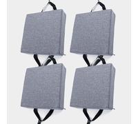 Set di 4/2/1 Cuscino per sedia cucina in memory foam rimovibile spesso 3/5/8cm 25/28/30/35/40/45/50cm, cuscino antiscivolo, per sedie da pranzo,ufficio,Esterno,Giardino,Soggiorno(Color 9,4PCS_40X40X8C