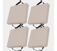 Set di 4/2/1 Cuscino per sedia cucina in memory foam rimovibile spesso 3/5/8cm 25/28/30/35/40/45/50cm, cuscino antiscivolo, per sedie da pranzo,ufficio,Esterno,Giardino,Soggiorno(G,4PCS-35X35X5CM)