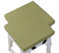 Set di 4/2 Cuscino per sedia Ufficio con fibbia antiscivolo, quadrato 25/28/40/35/30/45/50cm, per sedie da Cucina，pranzo, sgabelli giardino，interni，casa，Soggiorno(L2,2PCS_35X35X3CM)