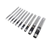 Set di 4/6/10 pezzi dimensioni miste for punzoni rotondi, compatibili con guarnizioni, gomma, pelle, artigianato, cintura, borsa, abbigliamento, acciaio duro(D 10 sizes each 1pc)