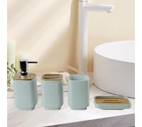 Set di 4 accessori da bagno con scarico e portasapone, pratico e moderno set da