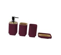 Set di 4 accessori da bagno con scarico e portasapone, pratico e moderno set da