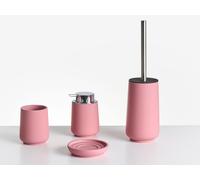 Set di 4 accessori in poliresina rosa per il bagno Suches