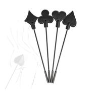 Set di 4 accessori per giochi di ruolo, accessori di abbigliamento, design con semi delle carte da gioco nere