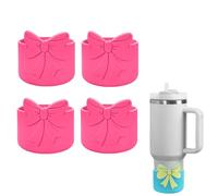 Set di 4 accessori Stanley Cup con copertura per cannuccia Stanley Cup e grazioso fiocco in silicone, manicotto di protezione riutilizzabile per Stanley Cup accessori, 30 e 40 Oz (B)