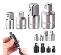 Set di 4 adattatori per bussole a impatto e riduttore, 1/4" - 3/8" - 1/2", kit di conversione chiave a bussola girevole a impatto, conversione driver in auto e lavori edili