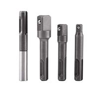 Set di 4 adattatori per presa SDS Plus 1/4 "3/8" 1/2 "Prolunga per punta da trapano quadrata Connettore per trapano a percussione elettrico e martello perforatore